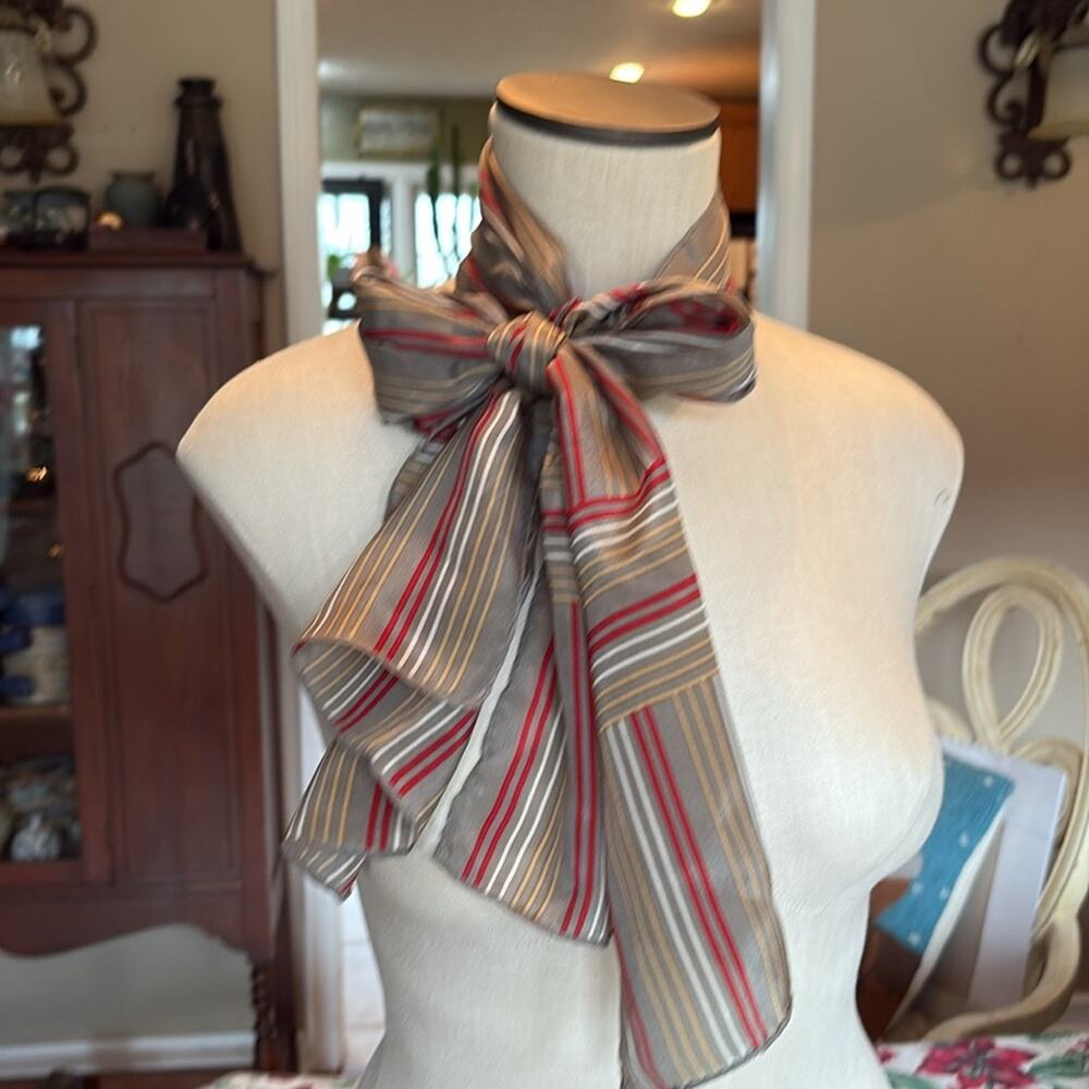 Echo vintage Multicolor Striped rectangular scarf